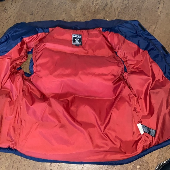 Gotcha glacier men’s dark blue down/feather puffer vest! Size L - Picture 5 of 12